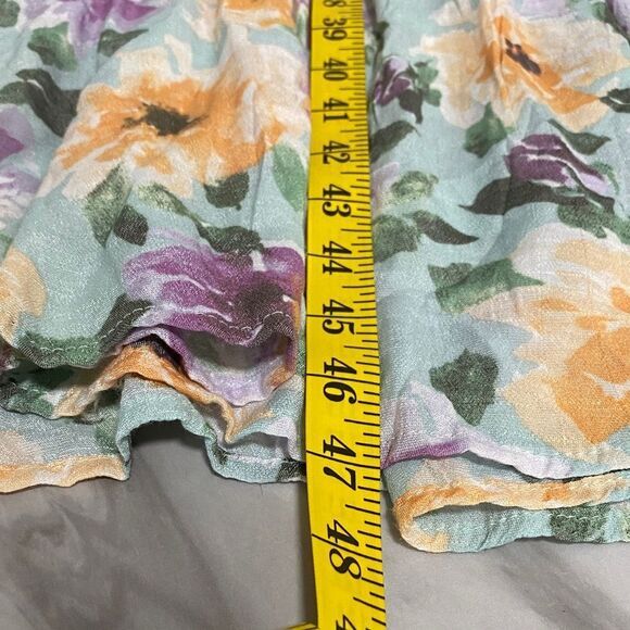 Anthropologie By the River Green Floral Smocked Flutter Sleeve Maxi Dress Size M - Picture 11 of 12